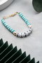 Heliophilia Silver Pulsera Verde y Blanco con Colgante de Aleación
